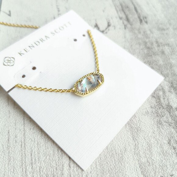 Kendra Scott Gold Abalone Shell Necklace - Elisa - Picture 2 of 4